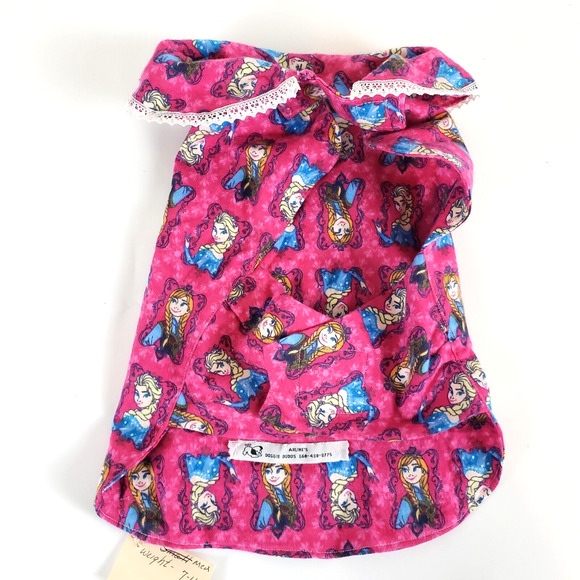 Arlines Doggie Duds Other - NEW!! Handmade Frozen Doggie Pink Outfit Pet Dog Ana Elsa 7-11 lbs